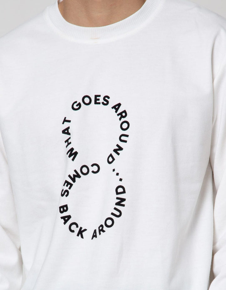 Details Sweatshirt Jumper Long Sleeve Print Flocking Circle