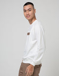 Details Sweatshirt Jumper Long Sleeve Round Neck Print Emboss Boundless