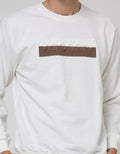 Details Sweatshirt Jumper Long Sleeve Round Neck Print Emboss Boundless