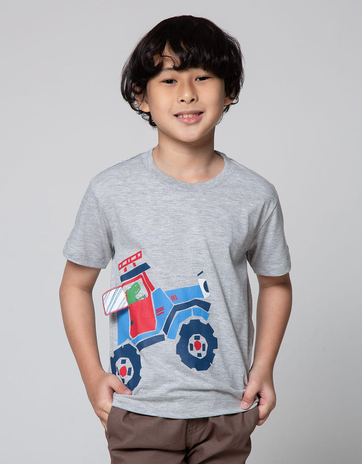 Little M Dino Car Flip Boys T-Shirt