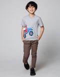 Little M Dino Car Flip Boys T-Shirt