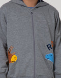 Little M Jacket Terry Dino Bordir Roar