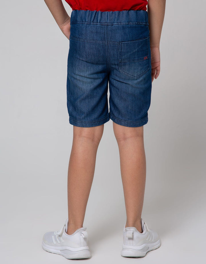 Little M Denim Shorts Cut N Sewn Dino Bordir