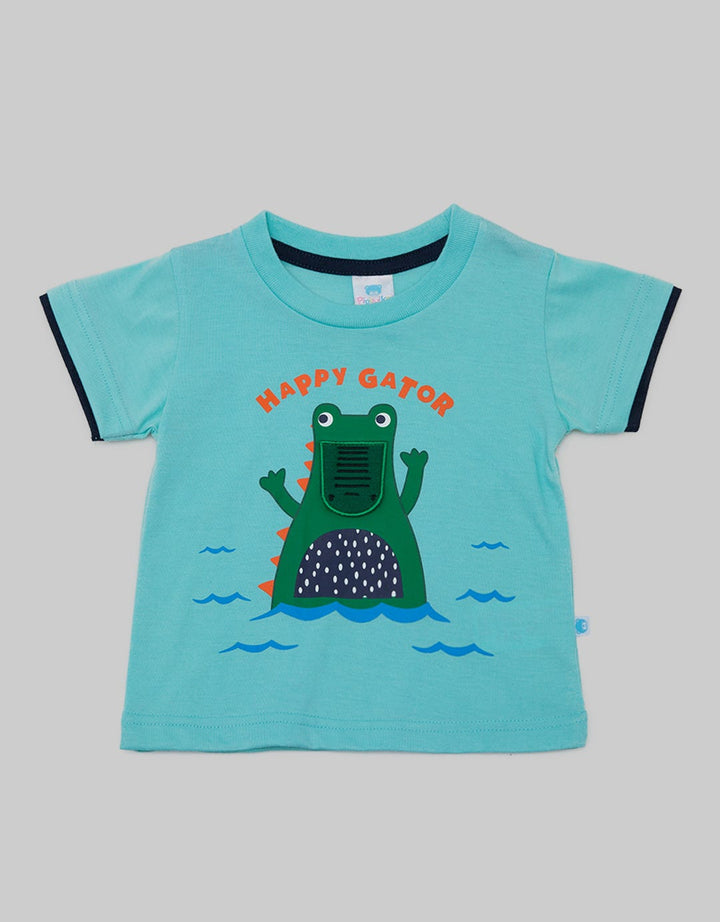 Pipiniko Short Sleeve T-Shirt Happy Gator Aplikasi