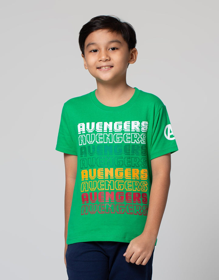Marvel T-Shirt Avengers Tulisan Warna Anak Kaki-Laki