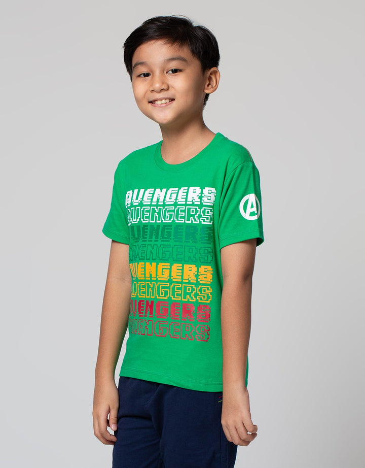 Marvel T-Shirt Avengers Tulisan Warna Anak Kaki-Laki