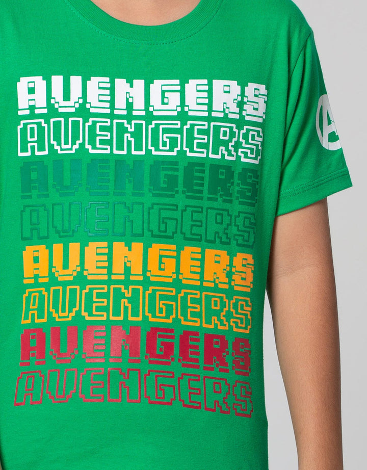 Marvel T-Shirt Avengers Tulisan Warna Anak Kaki-Laki