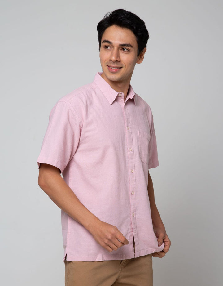 Scotch Kemeja Pendek Linen Polos