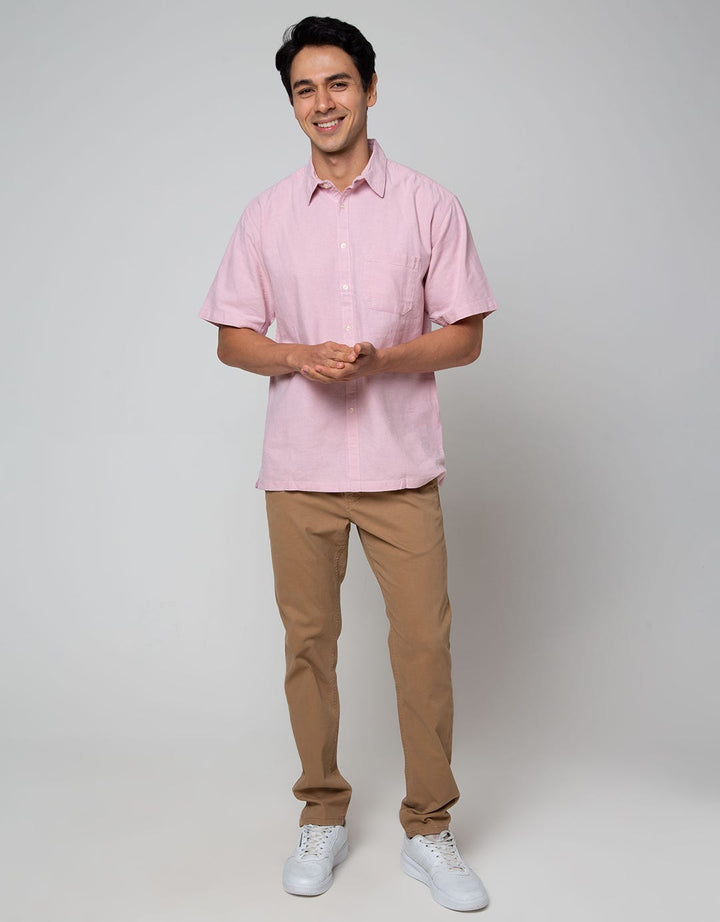 Scotch Kemeja Pendek Linen Polos