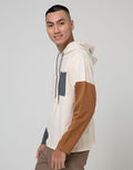 Details Sweatshirt Hoodie Long Sleeve Round Neck Contrast Color
