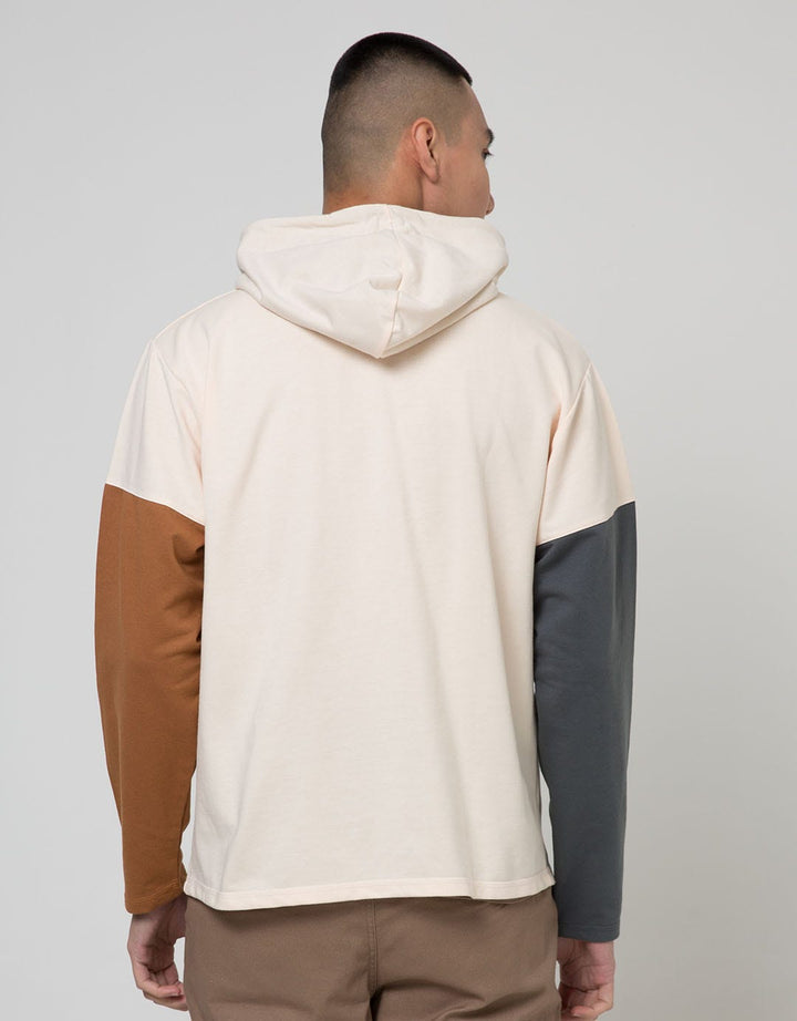 Details Sweatshirt Hoodie Long Sleeve Round Neck Contrast Color