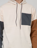 Details Sweatshirt Hoodie Long Sleeve Round Neck Contrast Color