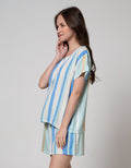 Nevada Short Sleeve Pyjama Shorts Abstrak Tie Dye