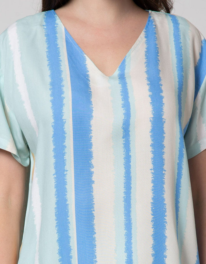 Nevada Short Sleeve Pyjama Shorts Abstrak Tie Dye