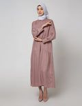 Annisa Long Sleeve Maxi Dress Half Layer On Side