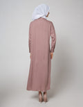 Annisa Long Sleeve Maxi Dress Half Layer On Side