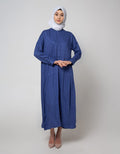 Annisa Long Sleeve Maxi Dress Half Layer On Side