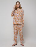 St. Yves Long Sleeve Pajama Pants Dry Palm Tree