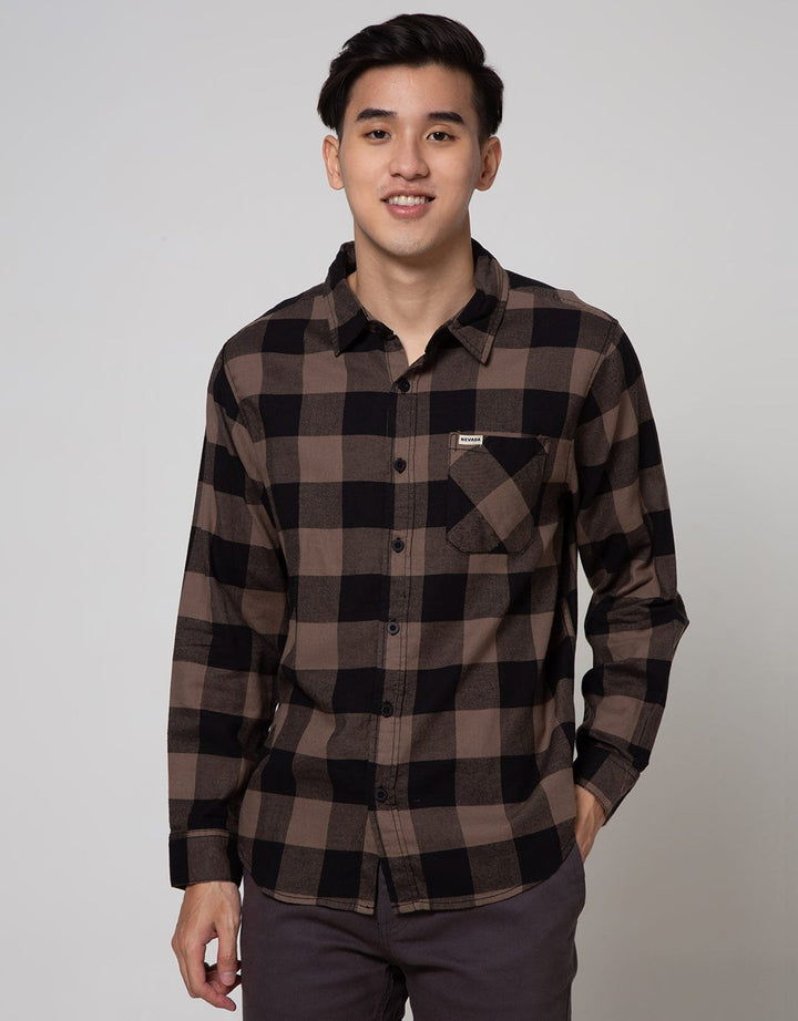 Nevada Long Sleeve Shirt Checked Flannel