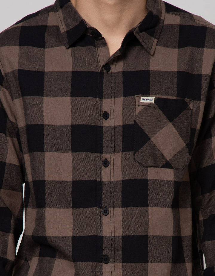 Nevada Long Sleeve Shirt Checked Flannel