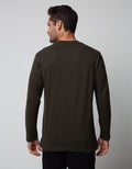 Cole Long Sleeve T-Shirt Henley Kombinasi Plakat