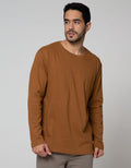 Cole Long Sleeve T-Shirt Rn Solid With Halfmoon Contrast