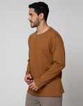 Cole Long Sleeve T-Shirt Rn Solid With Halfmoon Contrast