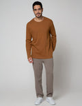 Cole Long Sleeve T-Shirt Rn Solid With Halfmoon Contrast