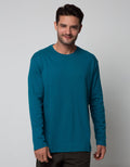 Cole Long Sleeve T-Shirt Rn Solid With Halfmoon Contrast
