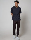 Cole Short Sleeve T-Shirt Henley Slub Kombinasi