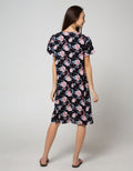 St. Yves Short Sleeve Midi Dress Almond Dot