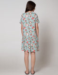 St. Yves Short Sleeve Midi Dress Vintage Rose