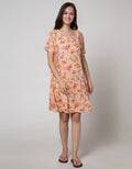 St. Yves Short Sleeve Midi Dress Vintage Rose