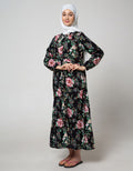St. Yves Long Sleeve Maxi Dress Beautiful Big Rose