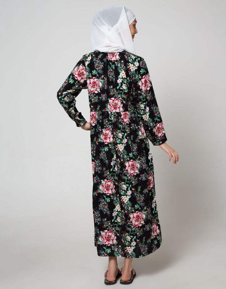St. Yves Long Sleeve Maxi Dress Beautiful Big Rose