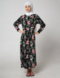 St. Yves Long Sleeve Maxi Dress Beautiful Big Rose