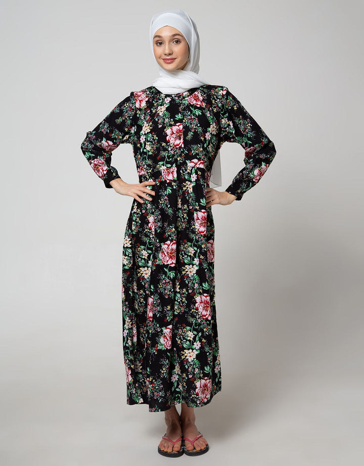 St. Yves Long Sleeve Maxi Dress Beautiful Big Rose