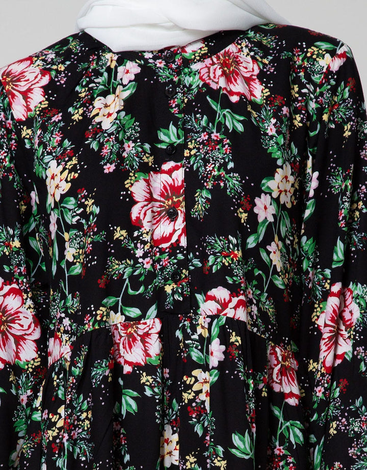 St. Yves Long Sleeve Maxi Dress Beautiful Big Rose