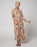 St. Yves Long Sleeve Maxi Dress Beautiful Big Rose
