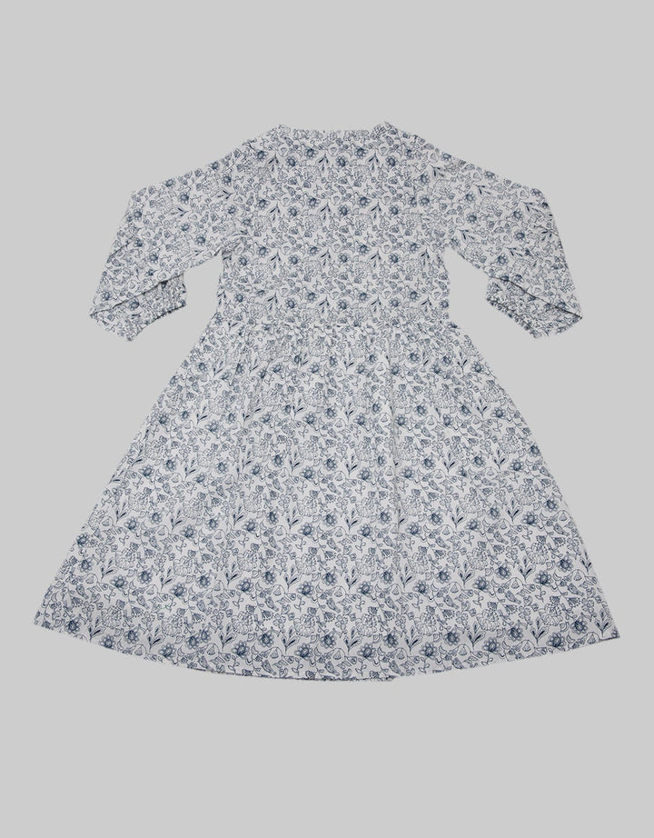 Kidz Too Long Sleeve Midi Dress Full Print Front Button Hands