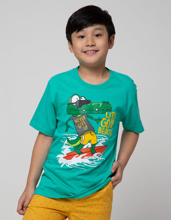 Aero Short Sleeve T-Shirt Print Croco Beach