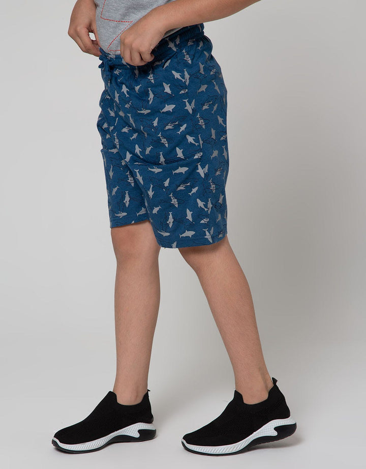 Aero Shorts Knit Print Greyfish