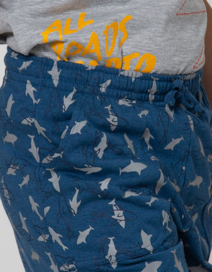 Aero Shorts Knit Print Greyfish