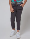 Little M Long Pants Woven Reguler Rib Sablon