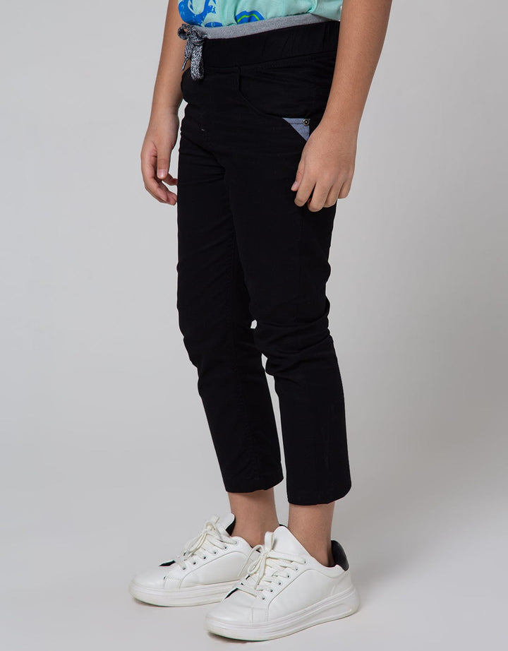 Little M Long Pants Woven Reg Double Rib Non Chambray Combination