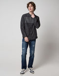 Cardinal Jeans Kemeja Koko Lengan Panjang Stripe