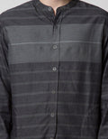 Cardinal Jeans Kemeja Koko Lengan Panjang Stripe