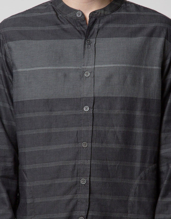 Cardinal Jeans Kemeja Koko Lengan Panjang Stripe