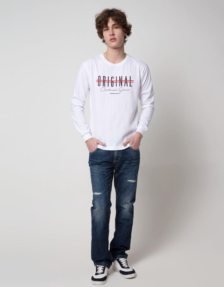 Cardinal Jeans T-Shirt Lengan Panjang Print Original