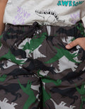 Little M Short Pants Woven Basic Dino Army